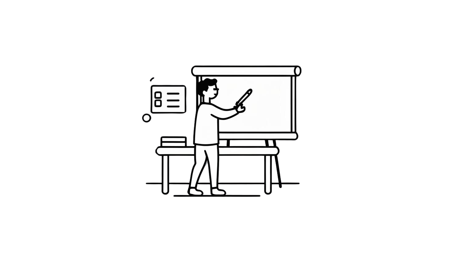 ícono de profesor enseñando