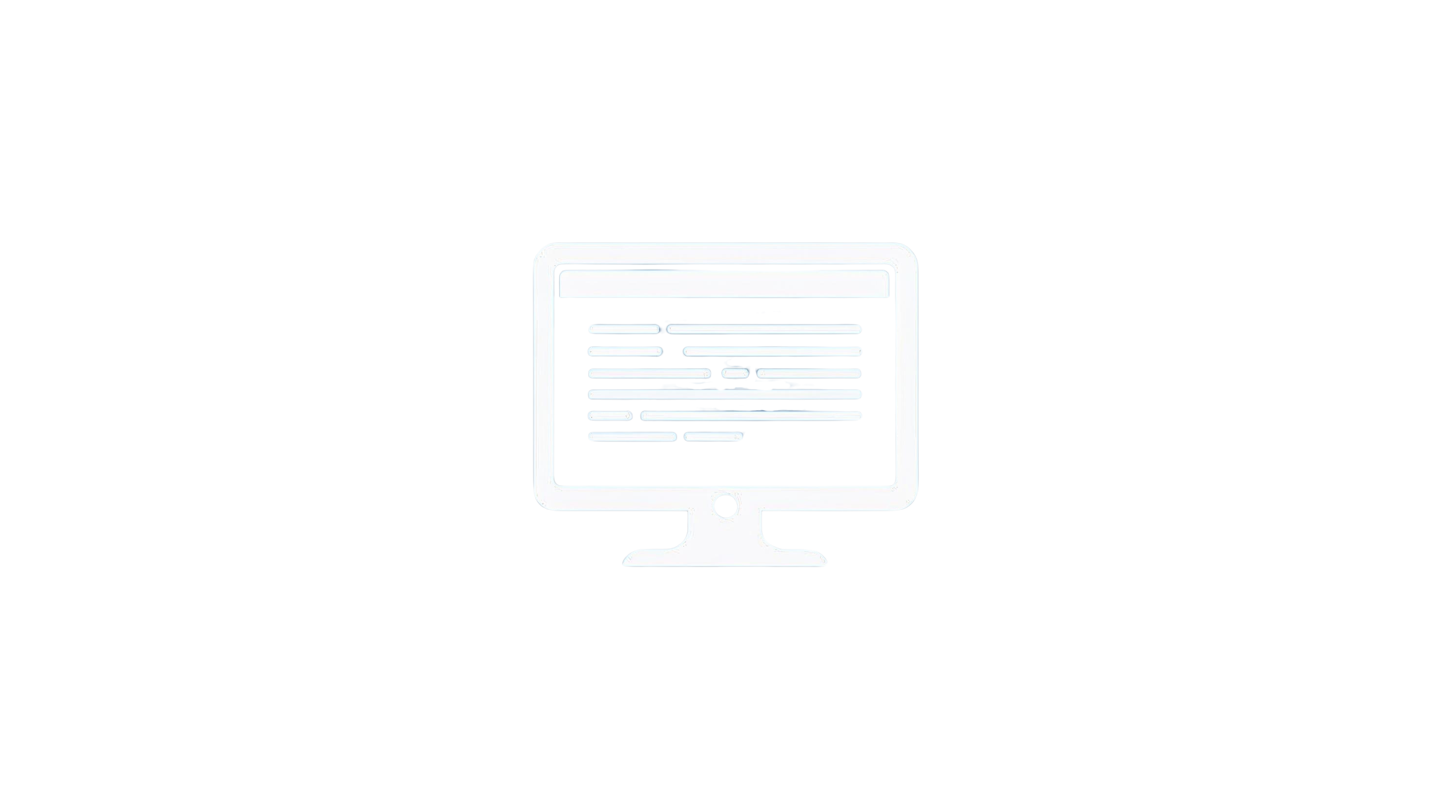 Ícono de computador blanco