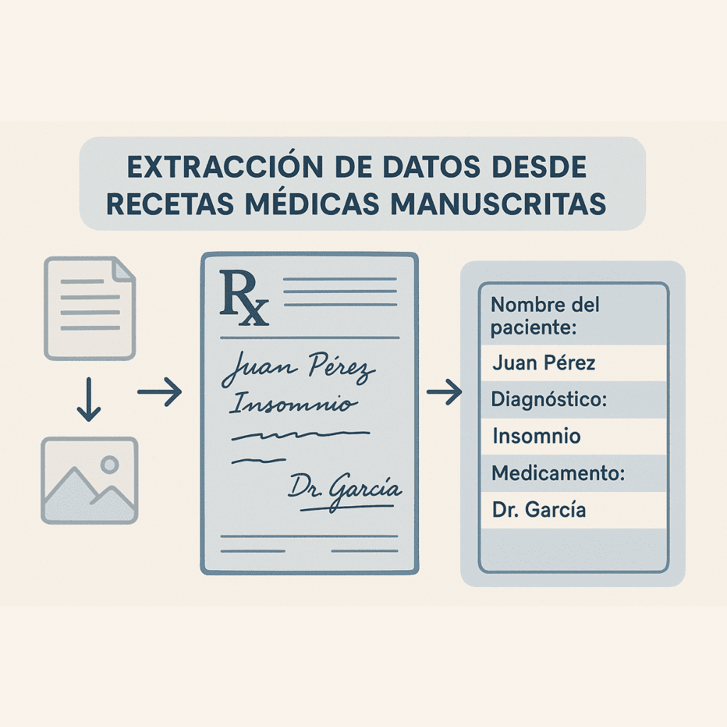 Agente de IA de extracción de datos de recetas manuscritas
